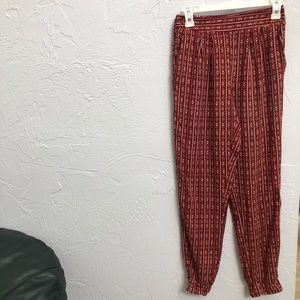 Cute flowy burnt orange and white pants